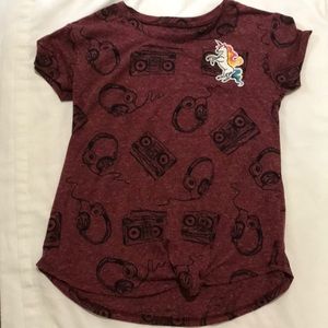 Art Class Girl’s Headphones/Radio/Unicorn Tee